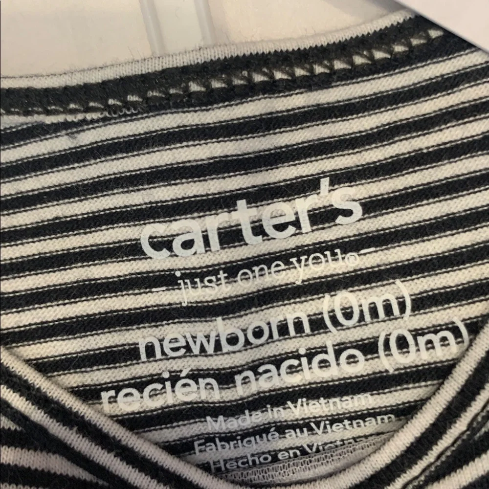 🖤 NWT Striped Cat Dress w/ Tulle Skirt & Diaper Cover - Carter’s - NB 🖤